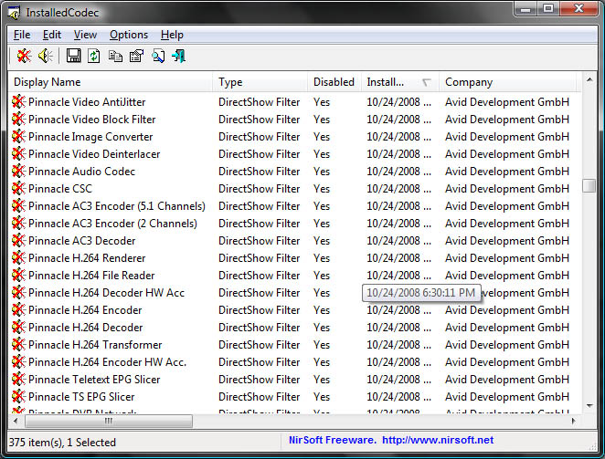 InstalledCodec InstalledCodec Interface